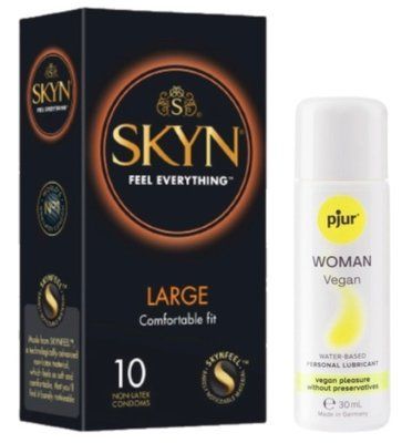 Набор Skyn ​​Large 10 шт + pjur Woman Vegan 30 мл SOS13350 фото