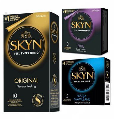 Набір: Skyn Extra Lube 3 шт. + Skyn Elite 3 шт. + Skyn Original 10 шт. SOS11798 фото