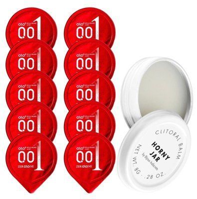 Комплект OLO 001 (червоні) 10 шт + Bijoux Indiscrets Horny Jar SOS14251 фото