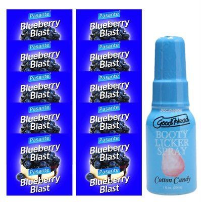 Pasante Blueberry Blast 10 шт + Doc Johnson Booty Licker - Cotton Candy 29 мл SOS13951 фото