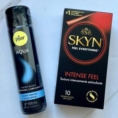 Комплект SKYN Intense Feel 10 шт + Лубрикант pjur Aqua 100 мл SOS2031 фото