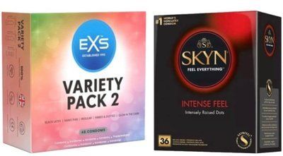Набор с Skyn Intense feel 36 штук + EXS Variety pack 2, 48 штук SOS7882 фото