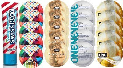 Набор из SwissNavy CoolingPeppermint 10мл + ONERibs + ONE Vanish + ONE Plus + ONEBanana SOS8629 фото