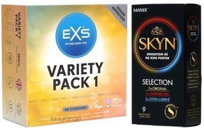 Набор з Skyn Selection 9 шт + EXS Mixed Variety Pack 1, 48 штук SOS7832 фото