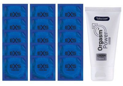 Комплект EXS Cooling 15 шт + Orgasm Power For Men Cream (50 мл) SOS14599 фото