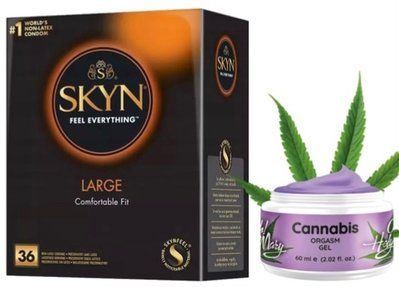 Набор из SKYN Large (36 шт) + стимулятор OH! HOLY MARY (60 мл) от Nuei SOS9939 фото