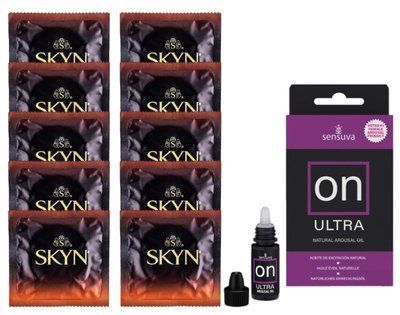 Комплект Skyn Warming 10 шт + Sensuva ON Arousal Oil for Her Ultra 5 мл SOS14201 фото