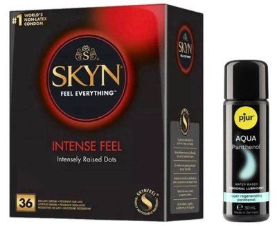 Комплект Skyn ​​Intense feel 36 шт + Pjur Aqua Panthenol 30 мл SOS13200 фото