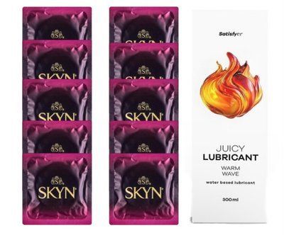 Комплект SKYN CHERRY 10 шт. + Лубрикант Satisfyer Juicy Lubricant Warm Wave 300 мл SOS12600 фото