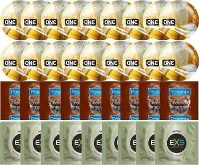 Набір 36 шт ONE Banana Split + Pasante Chocolate + EXS Snug Fit SOS7732 фото