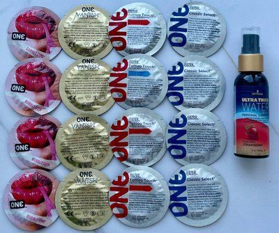 Набір 16 штук ONE Vanish, Tattoo Touch, Flavor Waves, Classic + Sensuva Ultra-Thick Water-Based Strawberry (57мл) SOS3881 фото