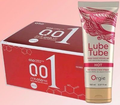 Набір OLO збуджуючі 001 (червоні) 10 штук + Лубрикант LUBE TUBE HOT, 150 мл ORGIE SOS4626 фото