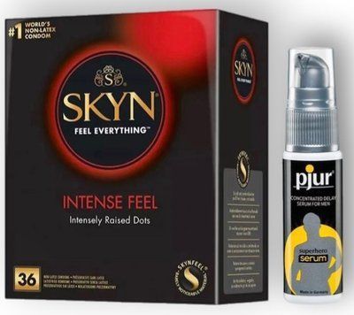Набор из SKYN Intense Feel (36 шт) + Пролонгатор pjur Superhero Serum (20 мл) SOS8979 фото