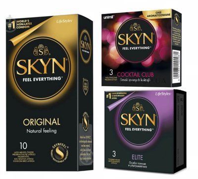 Набір: Skyn Original 10 шт. + SKYN Cocktail Club 3 шт. + Skyn Elite 3 шт. SOS11998 фото