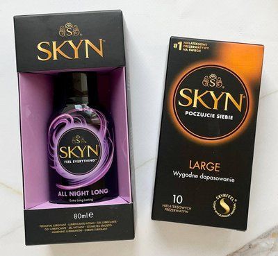 Набір Skyn Large 10 шт + Лубрикант Skyn All Night Long 80 мл SOS2081 фото