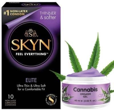 Набор из SKYN Elite (10 шт) + Гель для усиления оргазма OH! HOLY MARY (60 мл) от Nuei SOS9739 фото