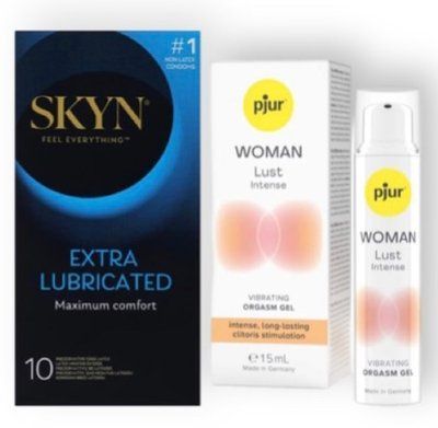Skyn Exstra Lube 10 штук + pjur Woman Lust Intense 15 мл SOS6984 фото