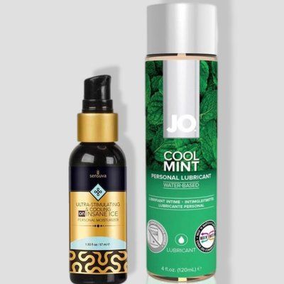 Sensuva Ultra-Stimulating ON Insane Ice (57 мл) + JO Cool Mint (120 мл) LB255 фото