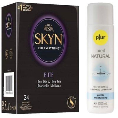 Комплект SKYN Elite 24 шт + pjur MED Natural Glide 100 мл SOS13300 фото