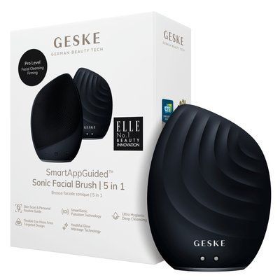 Електронна ультразвукова щітка для обличчя GESKE Sonic Facial Brush 5в1 black HB0069 фото