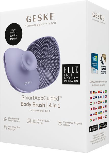 Щітка для тіла GESKE Body Brush 4в1 purple HB0347 фото