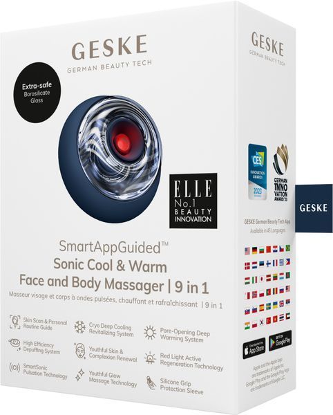 Массажер для лица и тела GESKE Sonic Cool&Warm Face and Body Massager 9в1 midnight HB0279 фото