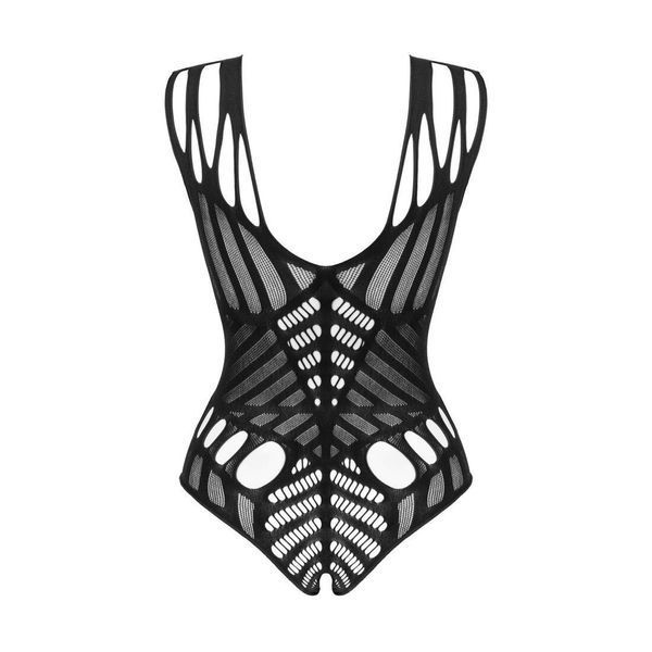 Боді з великими вирізами Obsessive B139 crotchless teddy S/M/L, з доступом SO8161 фото