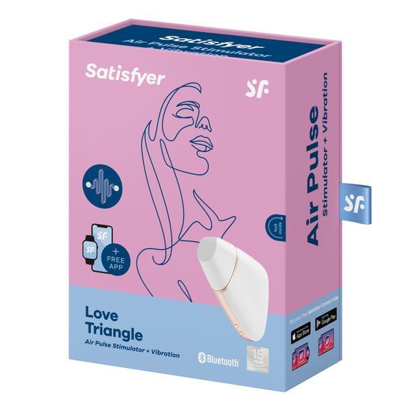 Вакуумний Satisfyer Love Triangle White з керуванням через інтернет SO3896 фото
