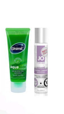 Набір лубрикантів Unimil Aloe 80 мл + System JO AGAPE ORIGINAL (30 мл) LB171 фото