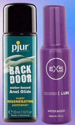 Набір лубрикантів pjur backdoor Regenerating 30 мл + EXS Choco Lube Water Based 100 мл LB539 фото