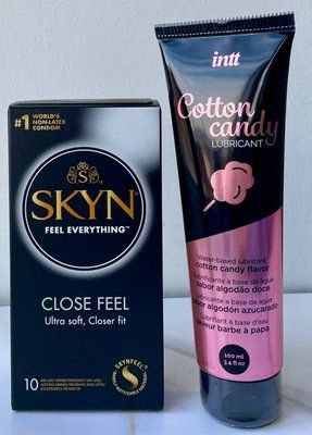 Набір SKYN Close Feel 10 шт + Лубрикант на водній основі Intt Cotton Candy (100 мл) SOS1186 фото