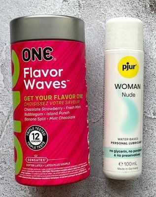 Комплект ONE Flavor Waves (12 шт) + Лубрикант pjur Woman Nude 100 мл SOS2382 фото