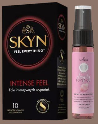 Комплект SKYN Intense Feel 10 шт + Спрей Sensuva Deeply Love You Cotton Candy (29 мл) SOS5648 фото