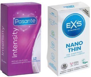 Набір з Pasante Intensity (Ribs & Dots), 12 шт + EXS NANO Thin 12 шт SOS8132 фото