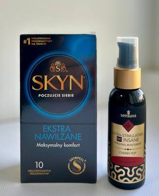 SKYN Extra Lube 10 шт та Лубрикант Sensuva - Ultra-Stimulating On Insane Cherry Pop 57 ml SOS1036 фото