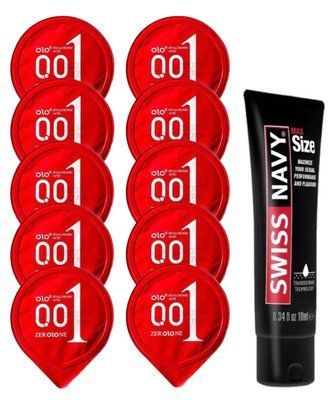 Комплект OLO Warming 001 10 шт + Swiss Navy Max Size Gel (10 мл) SOS14403 фото