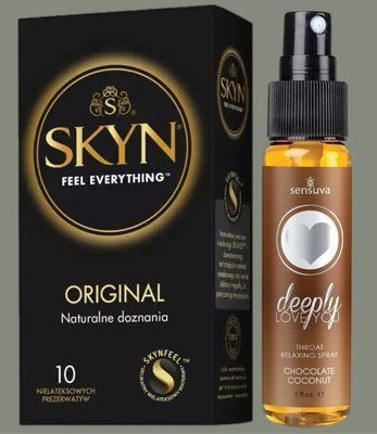 Комплект SKYN Original 10 шт + Спрей Sensuva Deeply Love You Chocolate Coconut (29 мл) SOS5748 фото