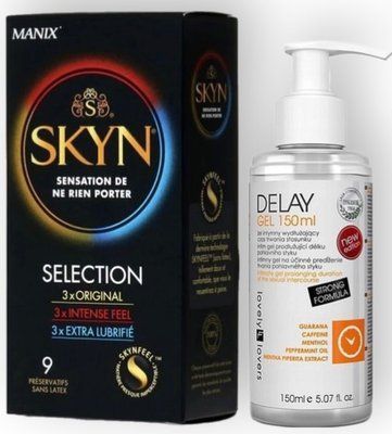 Набор из SKYN Selection (9 шт) + Пролонгатор Lovely Lovers Delay Gel (150мл) SOS8880 фото