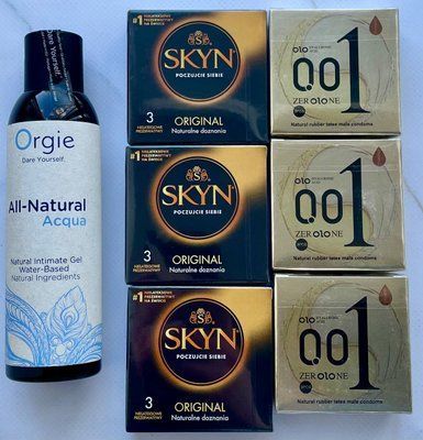 Набір 18 шт OLO Лід і Полум'я 001 + Skyn Original + Лубрикант ALL-NATURAL Acqua 150 мл Orgie SOS3832 фото