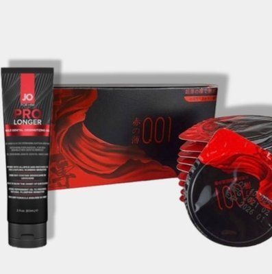 OLO RedBlack 10 шт + Пролонгатор JO Prolonger Gel (60 мл) SOS6004 фото