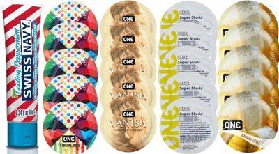 Набор из SwissNavy CoolingPeppermint 10мл + ONERibs + ONE Vanish + ONE Studs + ONEBanana SOS8630 фото