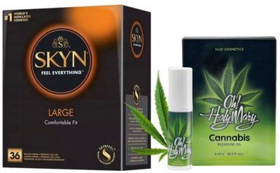 Набор из SKYN Large (36 шт) + стимулятор OH! HOLY MARY Exciting Oil (6 мл) от Nuei SOS9940 фото
