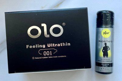 Набор OLO Feeling Ultrathin 001+ Стимулирующая смазка pjur Superhero glide 30 мл SOS1982 фото