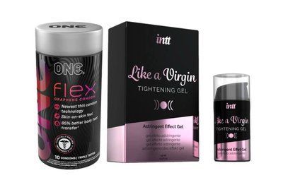 10 шт. ONE Flex графен + Гель для звуження Intt Like a Virgin 15 мл. SOS6353 фото