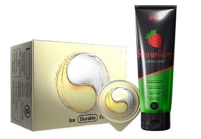 OLO Ice Durable Fire &ndash; 10 шт та Лубрикант Intt Strawberry (100 мл) SOS836 фото