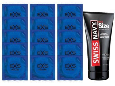 Комплект EXS Cooling 15 шт + Swiss Navy Max Size Gel (150 мл) SOS14600 фото