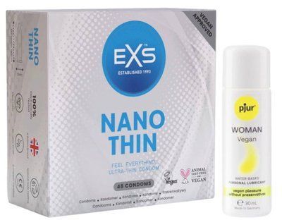 Набір EXS NANO Thin (48 шт) + pjur Woman Vegan 30 мл SOS13551 фото