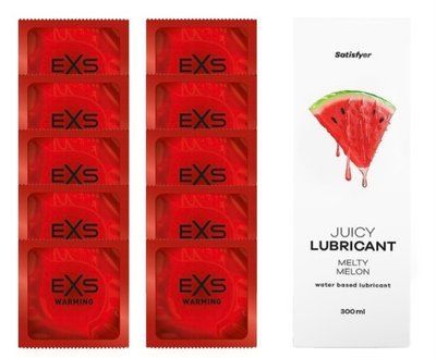 Комплект: EXS Warming 10 шт. + Лубрикант Satisfyer Melty Melon 300 мл SOS11397 фото