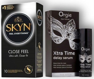 Набор из SKYN Close Feel (10 шт) + Пролонгатор Orgie Xtra Time Delay Serum (15 мл) SOS8930 фото