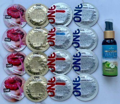 Набір 16 штук ONE Vanish, Tattoo Touch, Flavor Waves, Classic + Sensuva Natural Water-Based Apple Candy (57мл) SOS3882 фото
